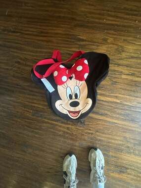 Disney Parks Minnie Mouse Big Face Canvas Shoulder Tote Bag